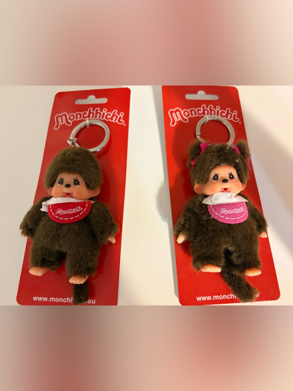 Monchhichi boy and girl twin babies with bibs - Picture 2 of 2